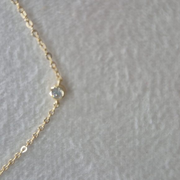 0.6ct VVS1 925 Sterling Silver 14k Vermeil Gold  Neckace (Closet Clearance) - Picture 3 of 4